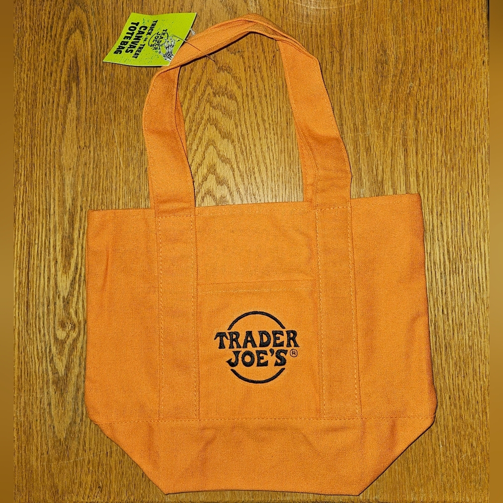 Trader Joes Mini Halloween Canvas Trick or Treat Tote Bag